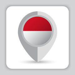 Indonesia Flag Pin Map Icon