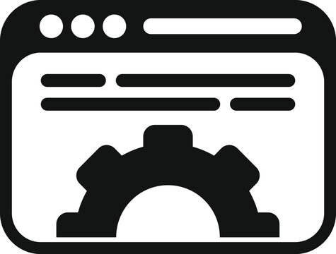 Api code icon simple vector. Develop program php. Monitor tech