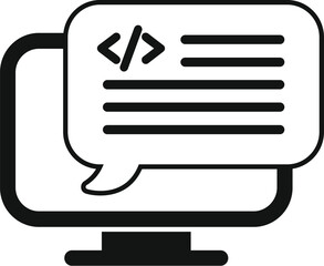 Web api code icon simple vector. Internet server. Digital web integration