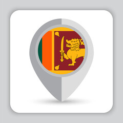 Sri Lanka Flag Pin Map Icon