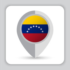 Venezuela Flag Pin Map Icon