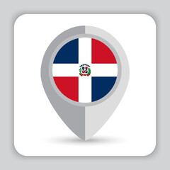 Dominican Republic Flag Pin Map Icon