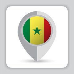 Senegal Flag Pin Map Icon