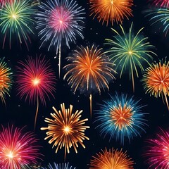 Fototapeta premium fireworks on background template