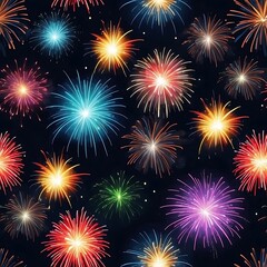 fireworks on background template