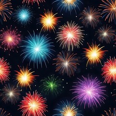 Fototapeta premium fireworks on background template