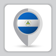 Nicaragua Flag Pin Map Icon