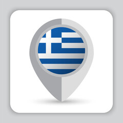 Greece Flag Pin Map Icon
