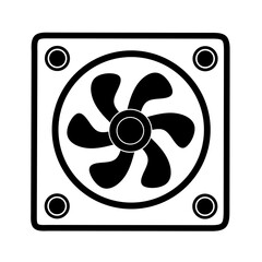 cooling fan icon vector with flat design