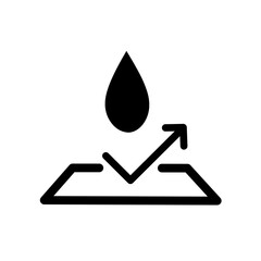 waterproof icon vector with simple design