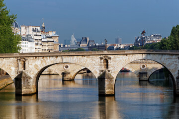 The pont Marie bridge in the 1st arrondissement of Paris city - obrazy, fototapety, plakaty