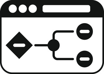 Web scheme api icon simple vector. Interface website. Cloud data java