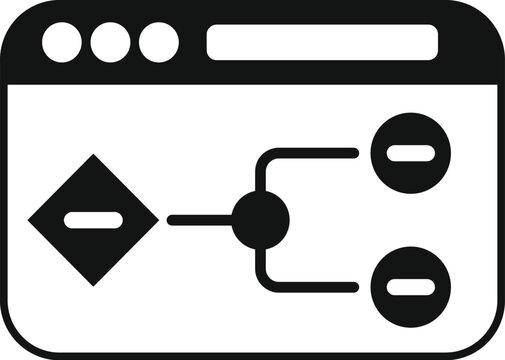 Web scheme api icon simple vector. Interface website. Cloud data java