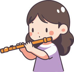 Cartoon plays flute