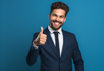Portrait of satisfied businessman