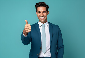 Portrait of satisfied businessman