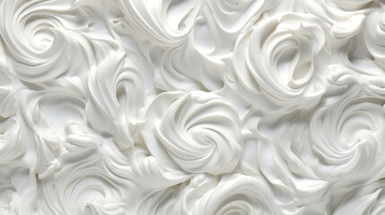 Texture of whipped cream, cream close-up background top view. Making cream for the cake. - obrazy, fototapety, plakaty