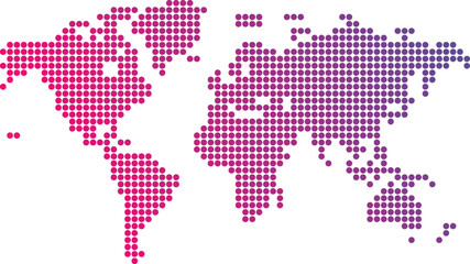 Fototapeta premium dotted world map