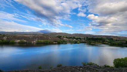 Landscape of the Lake and mountains somewhere in New Zealand