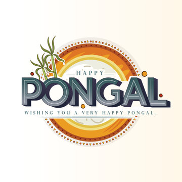 vector Pongal Celebration illustration of Pongali Rice In Mud Pot with creative background.