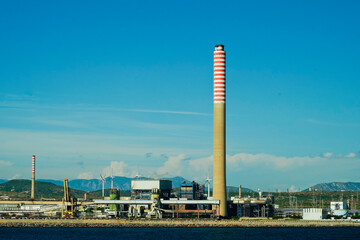 Porto industriale di Portovesme. Provincia di Sardegna del sud, Italy