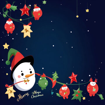 Merry christmas star images collections cute wallpapers ai generated