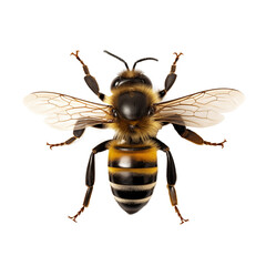 Fototapeta premium Beautiful bee, cut out - stock png.