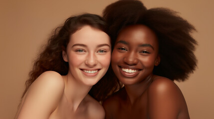 Beautiful multiethnic models. 