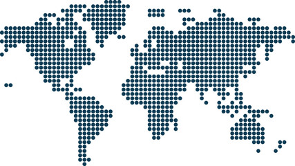 Fototapeta premium dotted world map