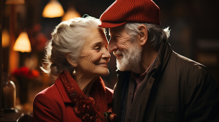 Elderly lovely couple.