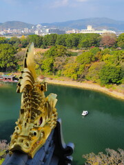 岡山城の後楽園方向3