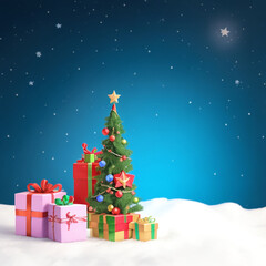 Obraz premium Merry christmas star images collections cute wallpapers ai generated