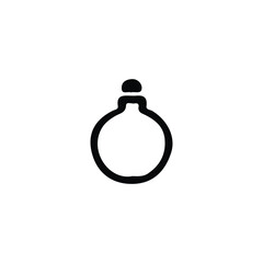 Perfume bottle icon. Simple style perfume big sale poster background symbol. Perfume brand logo design element. Perfume bottle t-shirt printing. Vector for sticker.