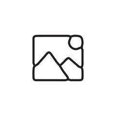 Image icon. Simple style photo studio poster background symbol. Photo studio brand logo design element. Image t-shirt printing. Vector for sticker.