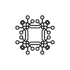 Ornament icon. Simple style decoration company poster background symbol. Ornament brand logo design element. Ornament t-shirt printing. Vector for sticker.