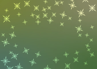 Gradient background with white snowflakes and space for title