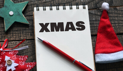 Fototapeta na wymiar Merry Christmas holidays celebration with christmas decorations background