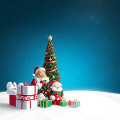 Merry christmas star images collections cute wallpapers ai generated