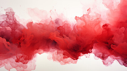 Fototapeta premium Watercolor red paint background.