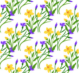 Seamless pattern flowers vector illustration. The infinite beauty seamless pattern flowers symbolized everlasting cycle life and growth The botany inspired artwork showcased intricate textures