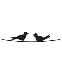 birds on a branch icon, vector best flat icon.