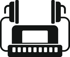 Vital defibrillator icon simple vector. Portable medical device. Safety health