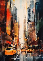 Fototapete Rund Abstract New York City images  © Ersan