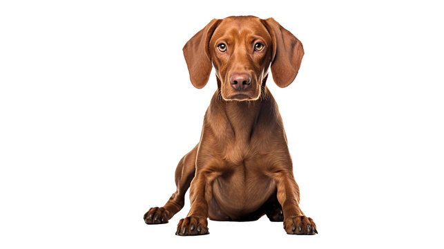 A dog isolated on a transparent background, PNG image with background removed, Created with Generative Ai technology.