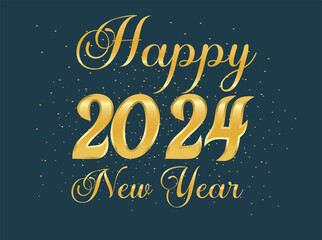 Happy New Year 2024, Vector