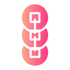 Obraz premium coin gradient icon