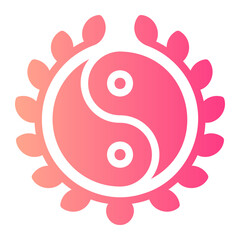 yin yang gradient icon