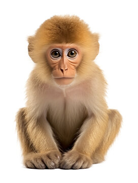 Baby Monkey Isolated on Transparent Background
