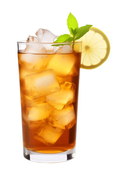 Iced Tea Isolated on Transparent Background
