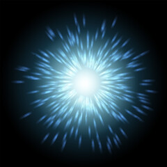 Fototapeta premium blue light burst vector illustration